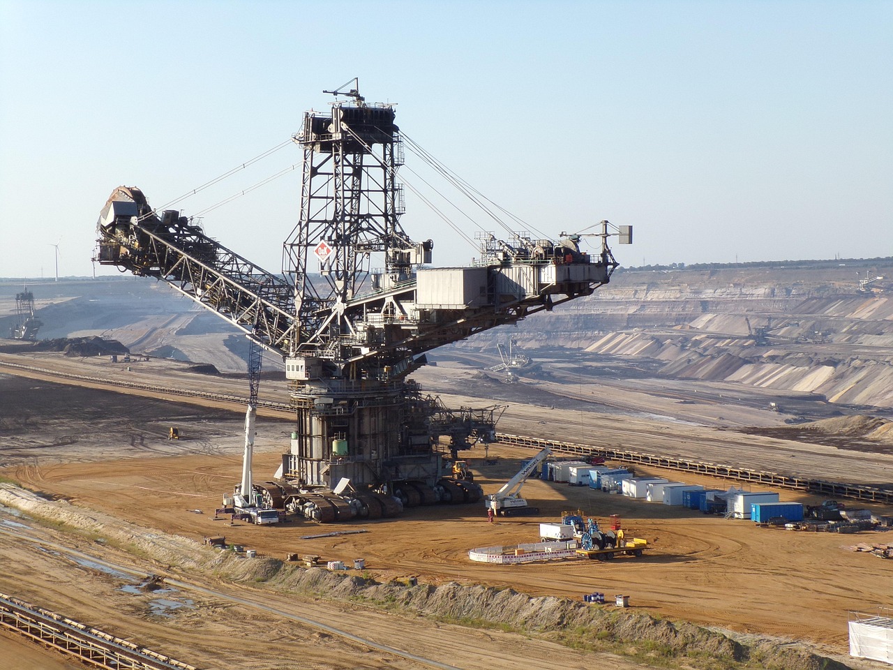 brown coal, open pit mining, nature, mining, bucket wheel excavators, garzweiler