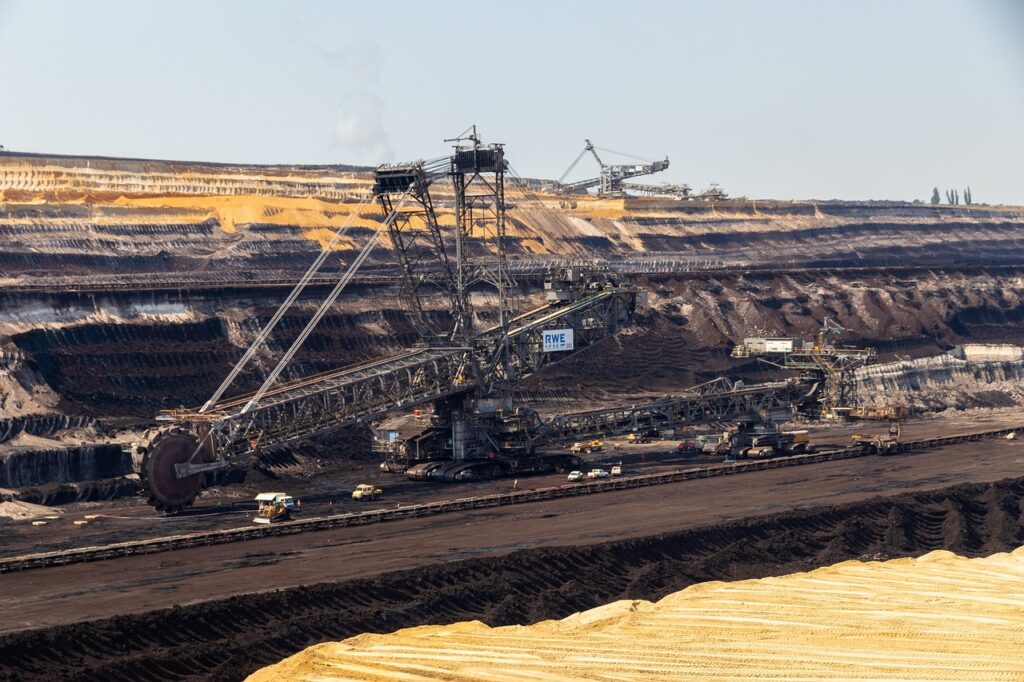 open pit mining, bucket wheel excavators, excavator, money, industry, mining, brown coal, energy, industrial plant, degradation, technology, paddle wheel, in the, coal mining, weaners, overburden